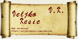 Veljko Kesić vizit kartica